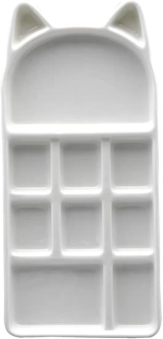 Cat Shape Ceramic Watercolor Palette Case Image 2