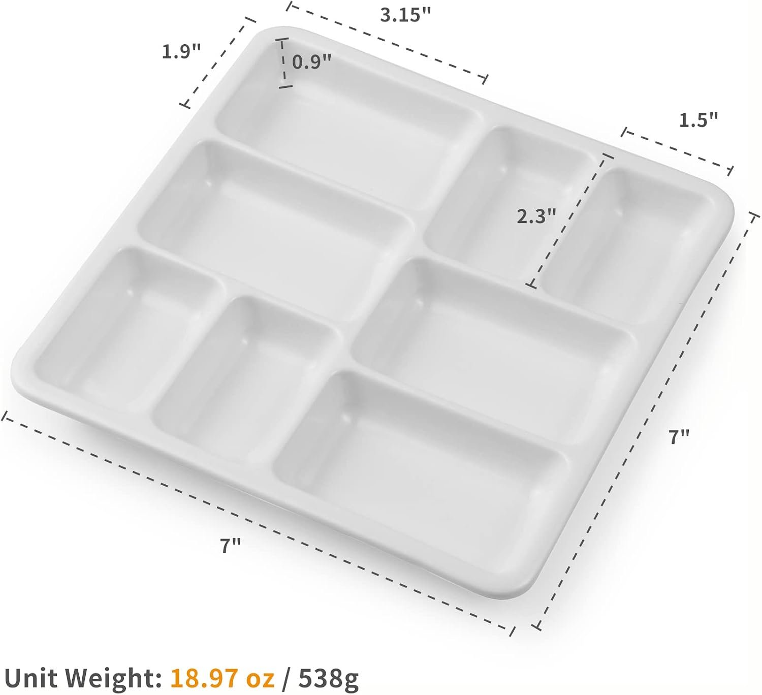 Ceramic Artist Paint Palette with Mixing Tray Image 2