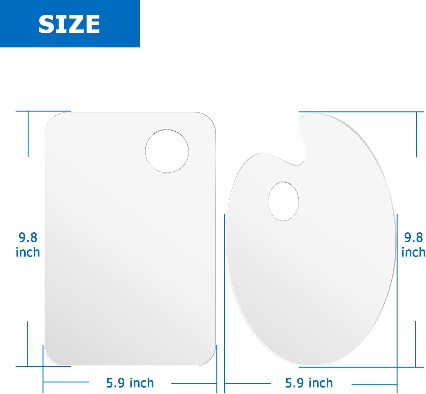 Acrylic Paint Palette with Multiple Mixing Areas Image 2