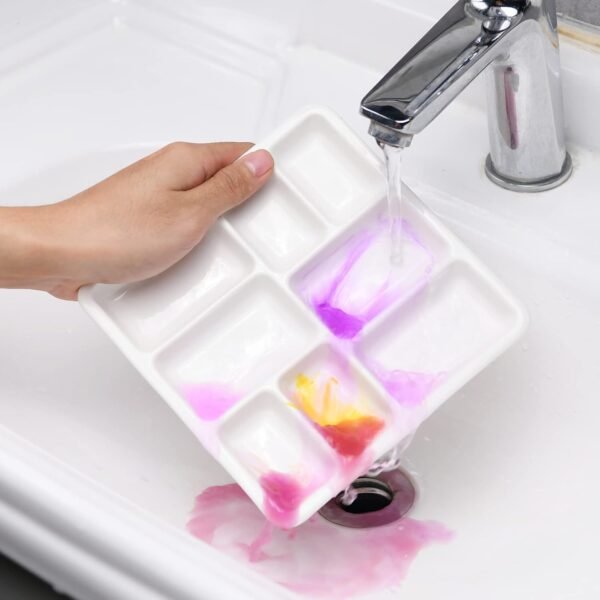 Ceramic Artist Paint Palette with Mixing Tray