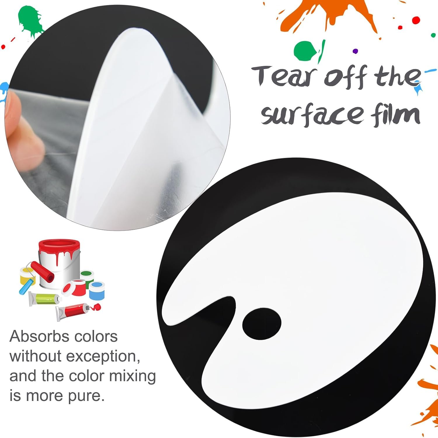 Acrylic Artist Palette with Thumb Hole Design Image 2