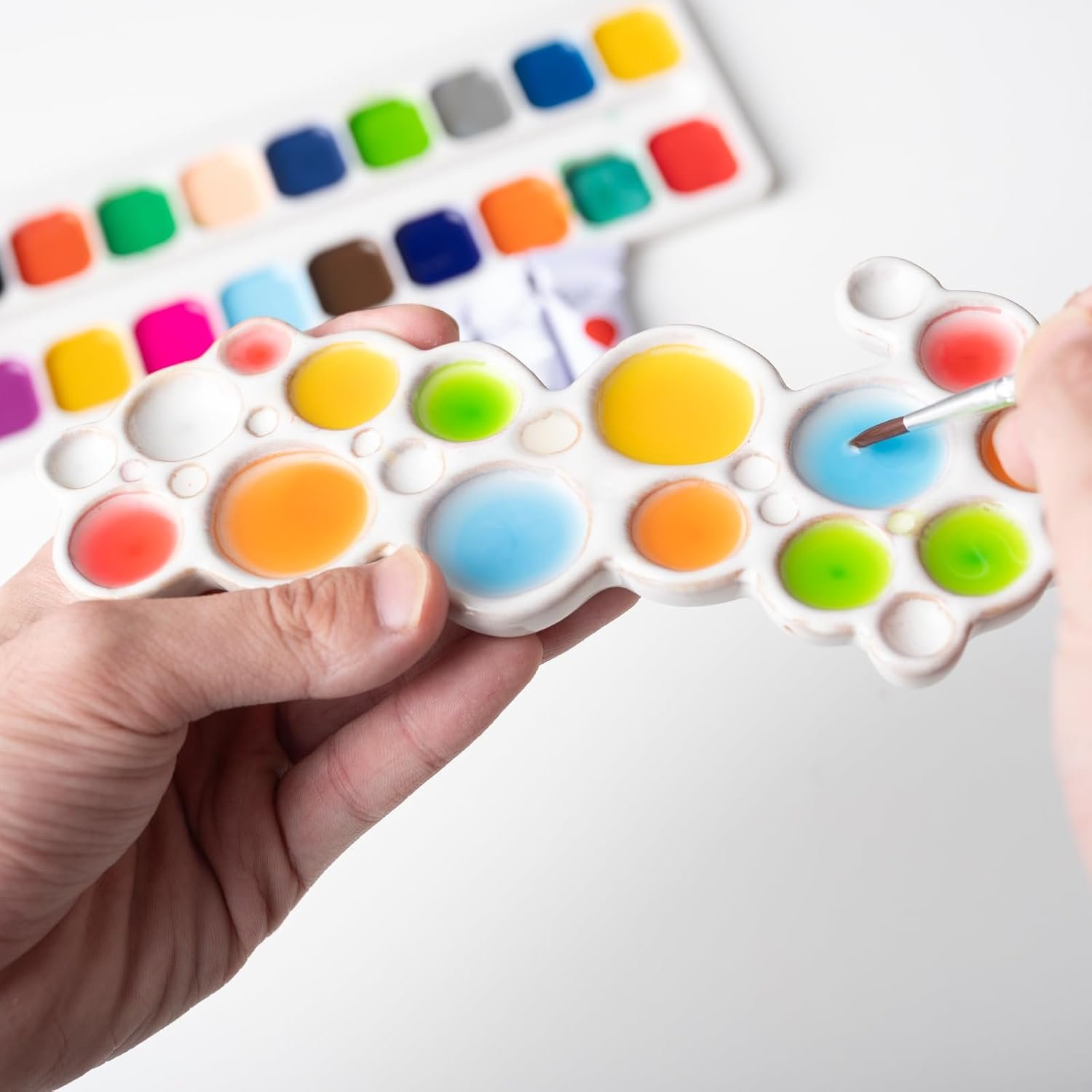 Bubble Shape Ceramic Color Mixing Palette