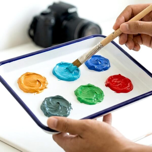 Enamel Tray Palette for Painting and Organizing