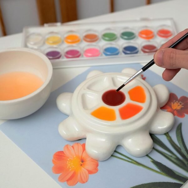 Octopus Shape Ceramic Painting Palette Tray