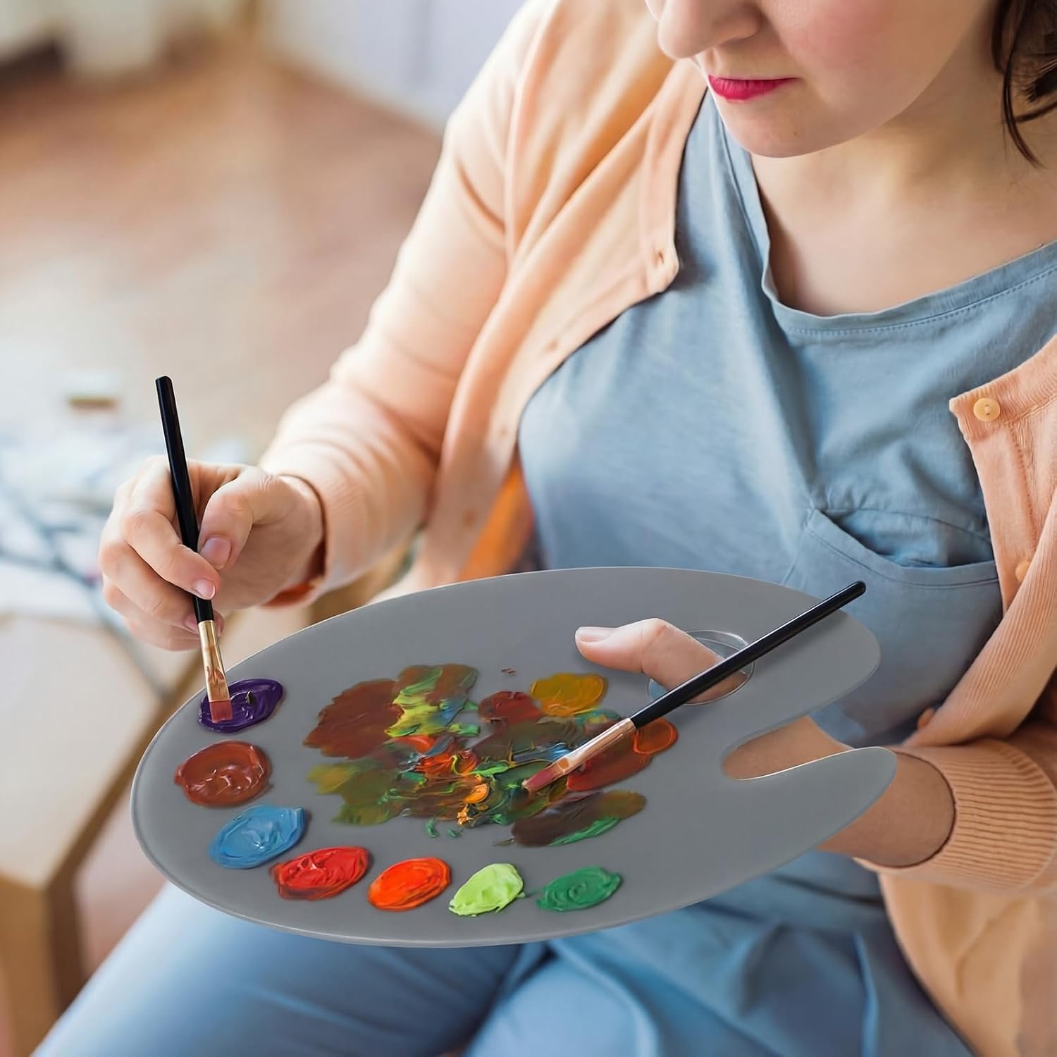 Glass Painting Palette for Color Mixing