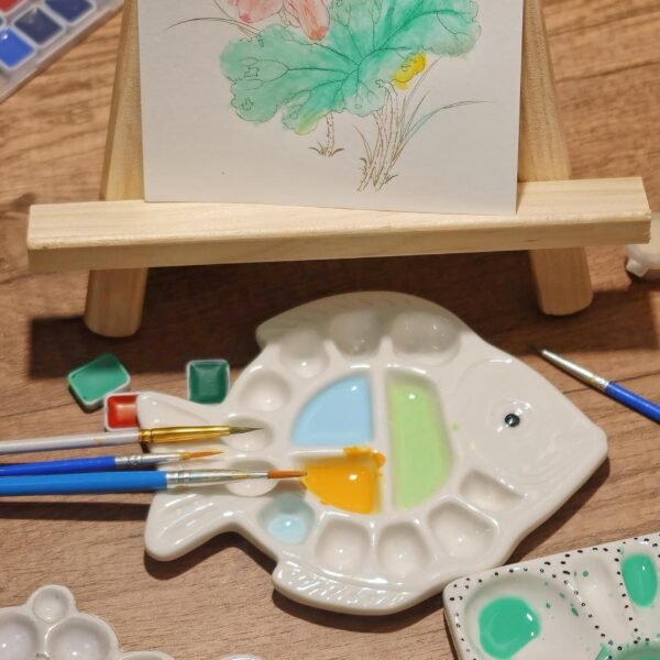 Fish Shape Ceramic Paint Mixing Palette