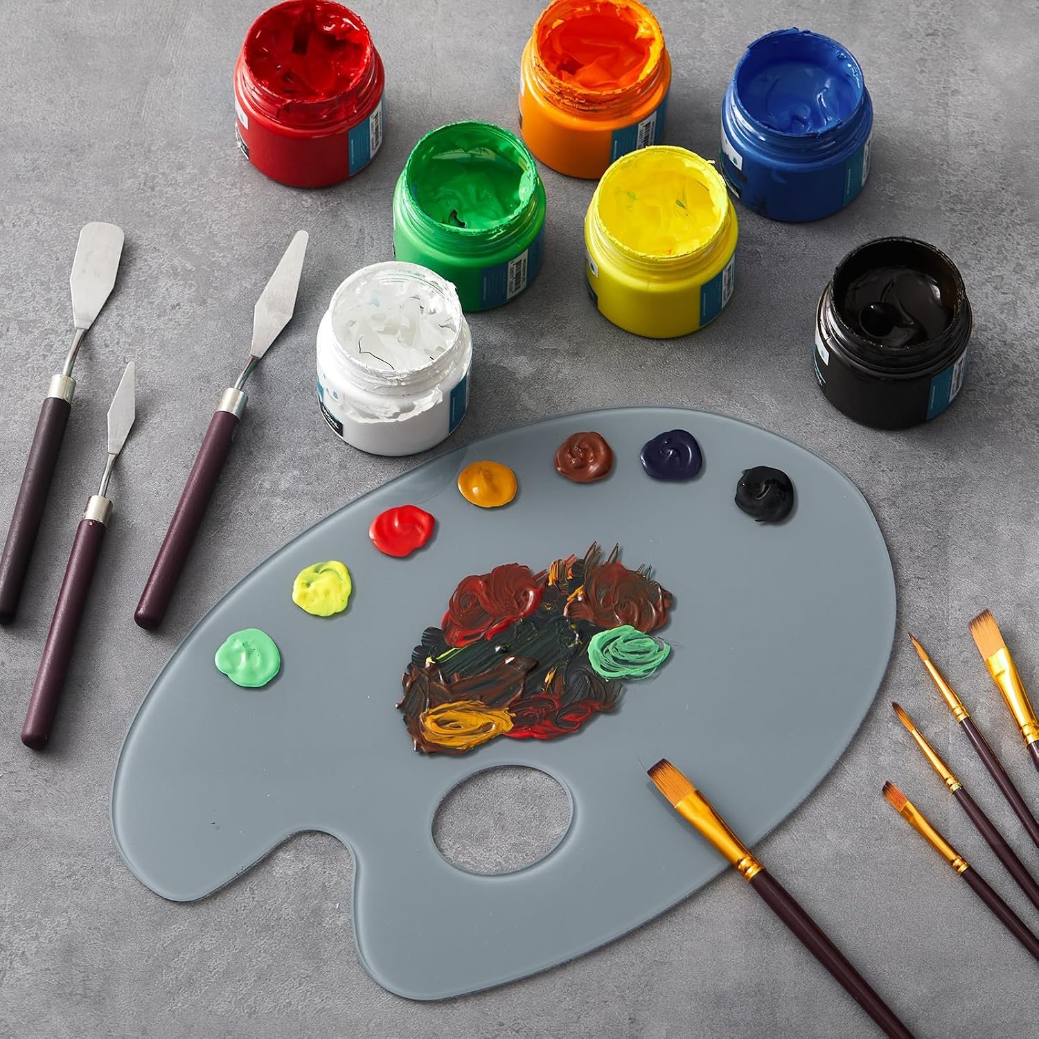 Glass Painting Palette for Color Mixing Image 2
