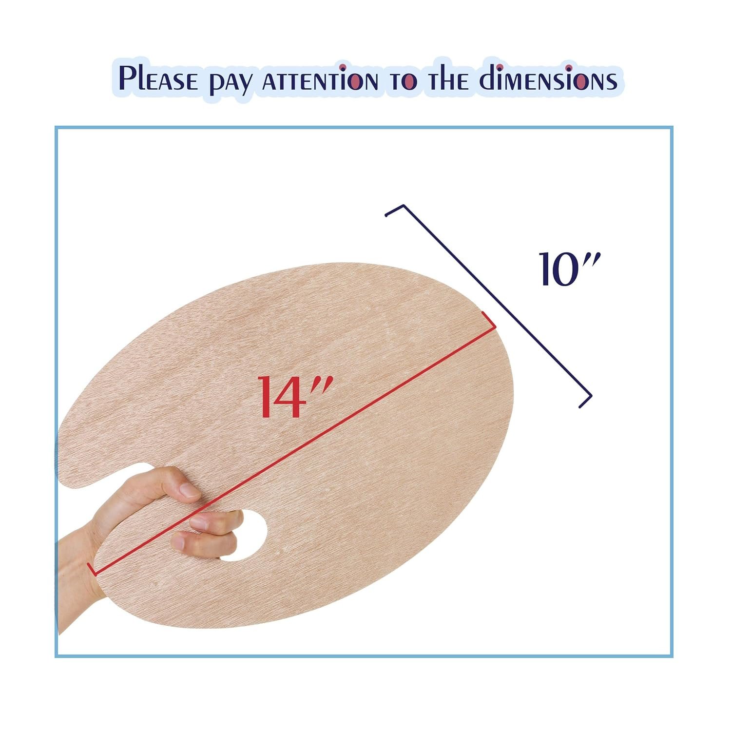 Wooden Painting Palette for Artists and Crafts Image 2